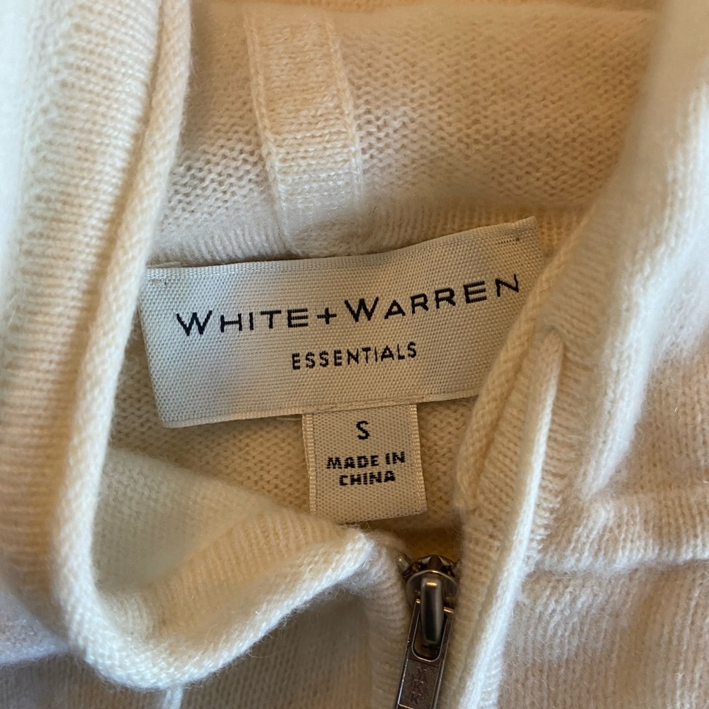 White and Warren Cashmere Zip Hoodie -S - Picture 13 of 16